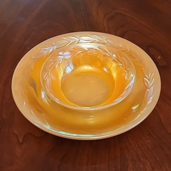 Fire King bowl and dish - set of two - Picture 1 of 10